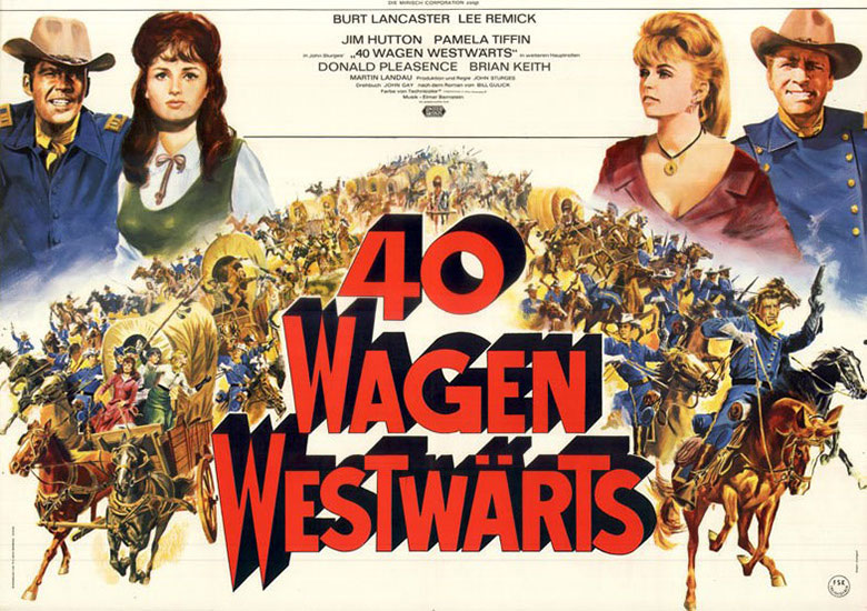 Plakatmotiv: 40 Wagen westw&auml;rts (1965)