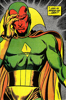 Schlussbild aus dem MARVEL-Comic 58: Even an Android can cry &ndash; gezeichnet von John Buscema