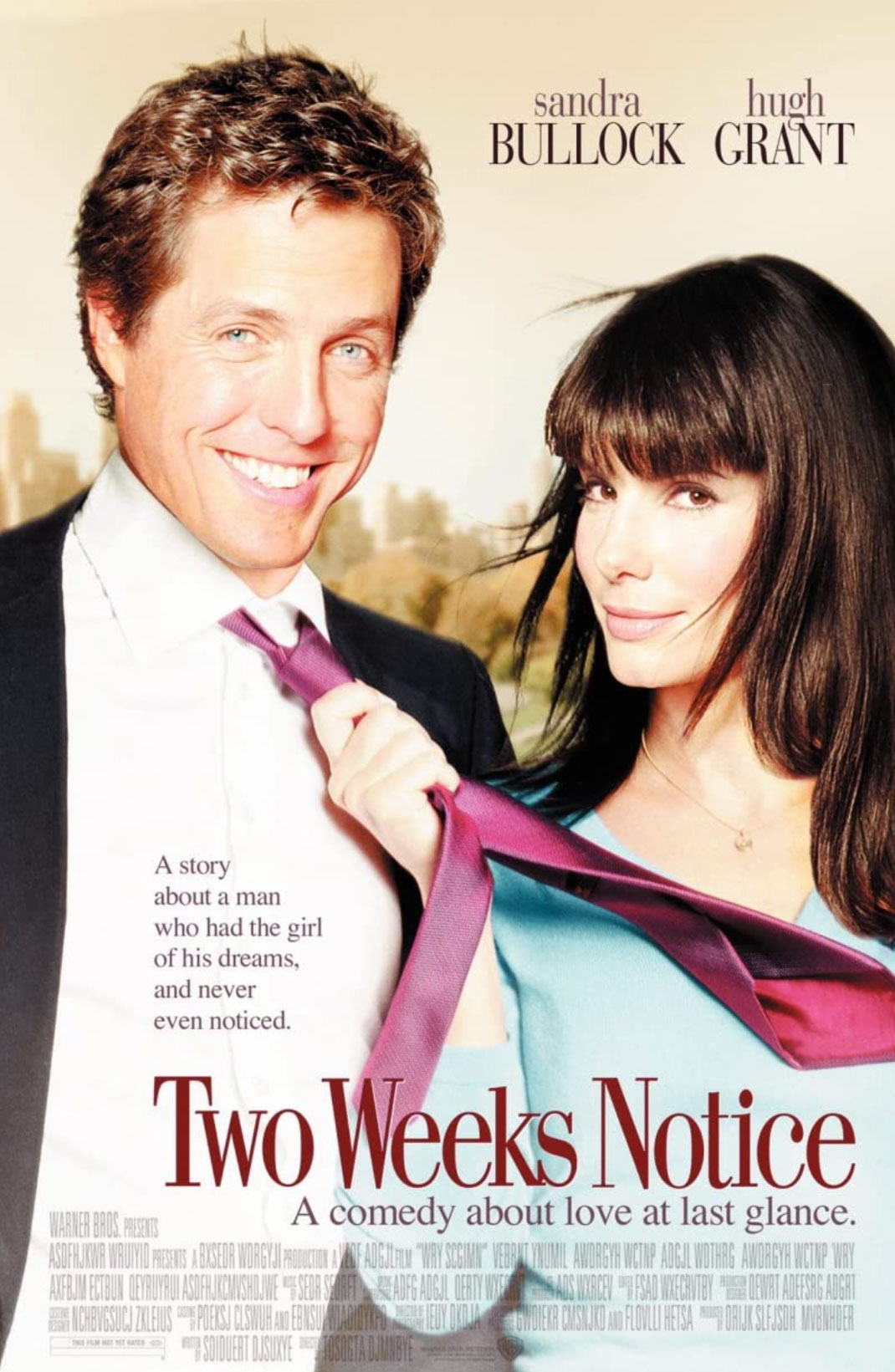 Plakatmotiv (US): Two Weeks Notice &ndash; Ein Chef zum Verlieben (2002)