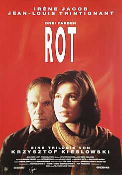 Kinoplakat: Drei Farben – Rot