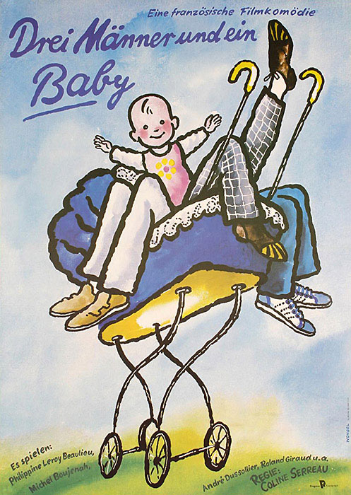 Plakatmotiv (DDR): Drei M&auml;nner und ein Baby (1985)