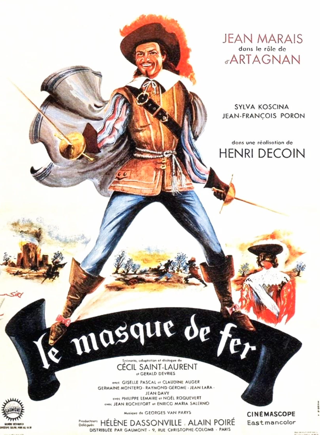 Plakatmotiv (Fr.): Le Masque de Fer (1962)