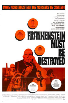 Plakatmotiv (UK): Frankenstein must be destroyed &ndash; Frankenstein muss sterben (1969)