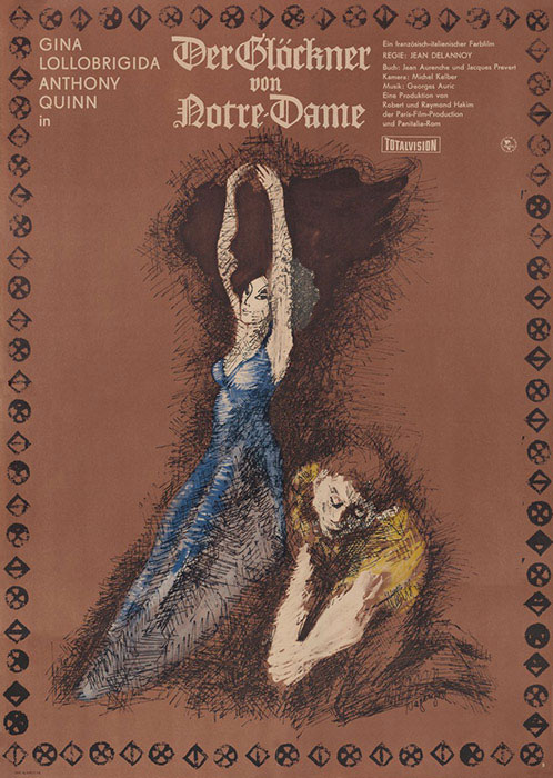 Plakatmotiv (DDR): Der Gl&ouml;ckner von Notre Dame (1956)