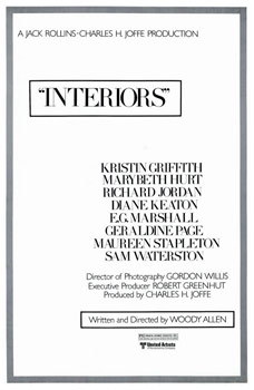 Plakatmotiv (US): Interiors &ndash; Innenleben (1978)