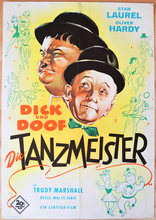 Plakatmotiv: Laurel & Hardy &ndash; Die Tanzmeister (1943)