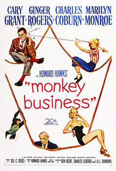 Plakatmotiv (US): Monkey Business &ndash; Liebling, ich werde j&uuml;nger (1952)