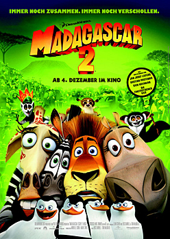 Kinoplakat: Madagascar 2 - Flucht nach Afrika