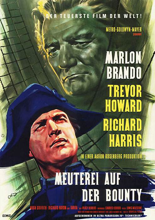 Plakatmotiv: Meuterei auf der Bounty (1962)