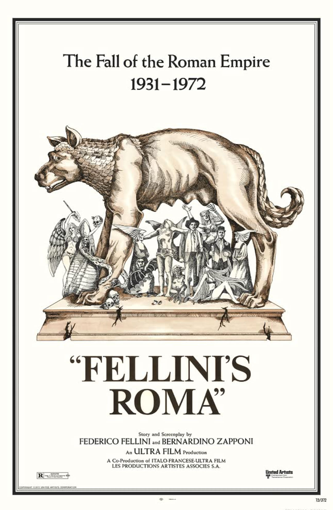 Plakatmotiv (UK): The Fall of the Roman Empire 1931 &ndash; 1972 Fellini's Roma (1972)