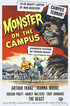 Plakatmotiv (US): Monster on the Campus &ndash; Der Schrecken schleicht durch die Nacht (1958)