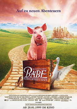 Plakatmotiv: Schweinchen Babe in der gro&szlig;en Stadt (1998)