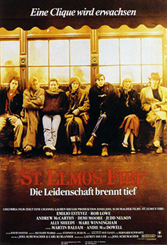 Kinoplakat: St. Elmo&lsquo;s Fire &ndash; Die Leidenschaft brennt tief