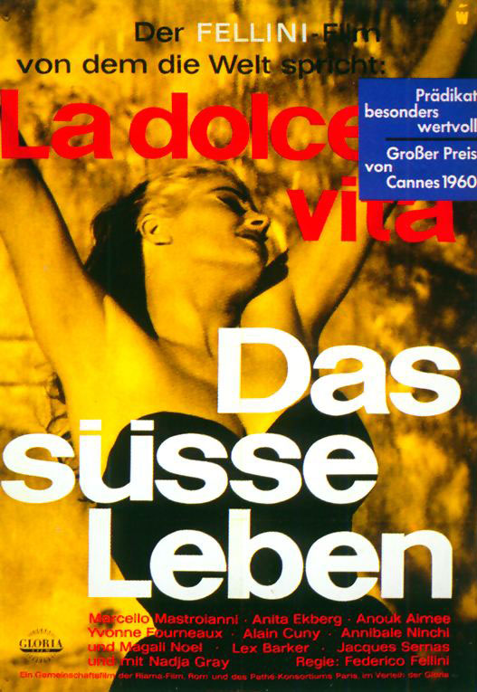 Plakatmotiv: Das s&uuml;&szlig;e Leben (1960)