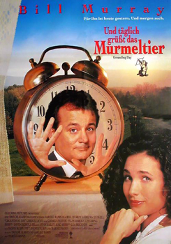 Plakatmotiv: ...und t&auml;glich gr&uuml;&szlig;t das Murmeltier (1993)