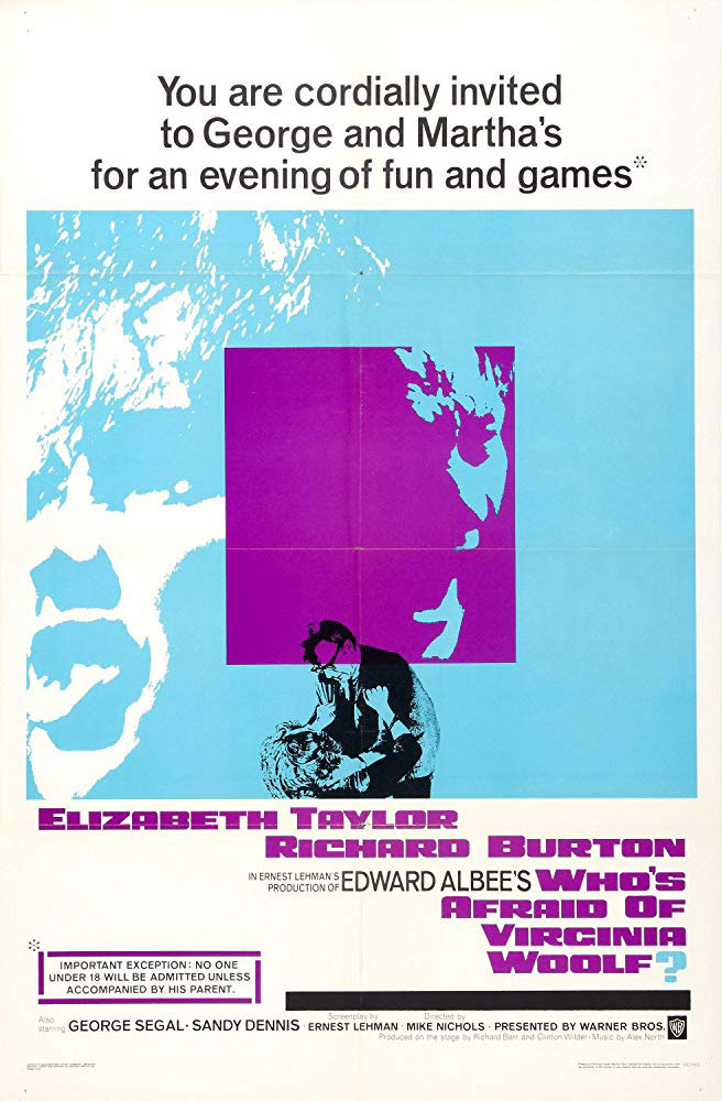 Plakatmotiv (US): Who's afraid of Virginia Woolf? &ndash; Wer hat Angst vor Virginia Woolf? (1966)