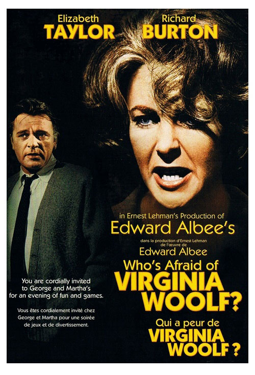 Plakatmotiv (US/F): Who's afraid of Virginia Woolf? &ndash; Wer hat Angst vor Virginia Woolf? (1966)
